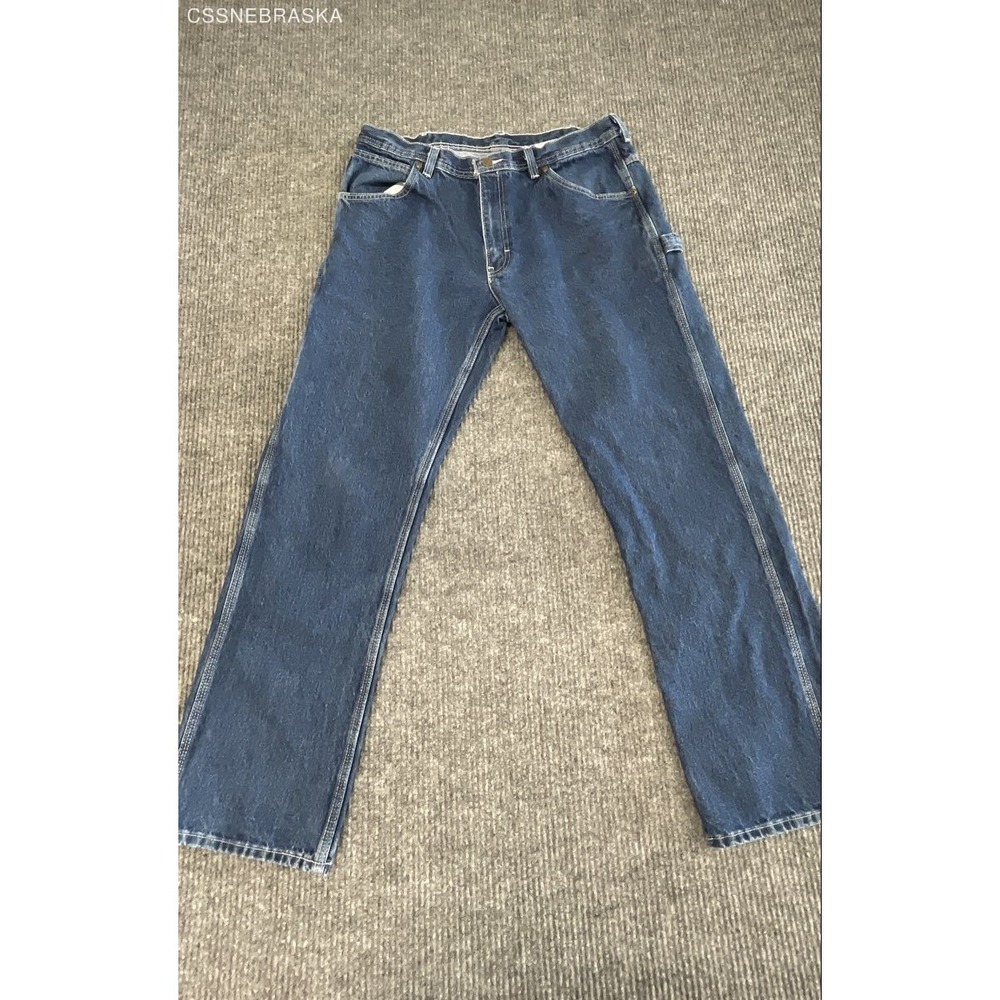KEY Men's Carpenter Jeans Blue Denim 452.45 Heavyweight Cotton Workwear 34x32